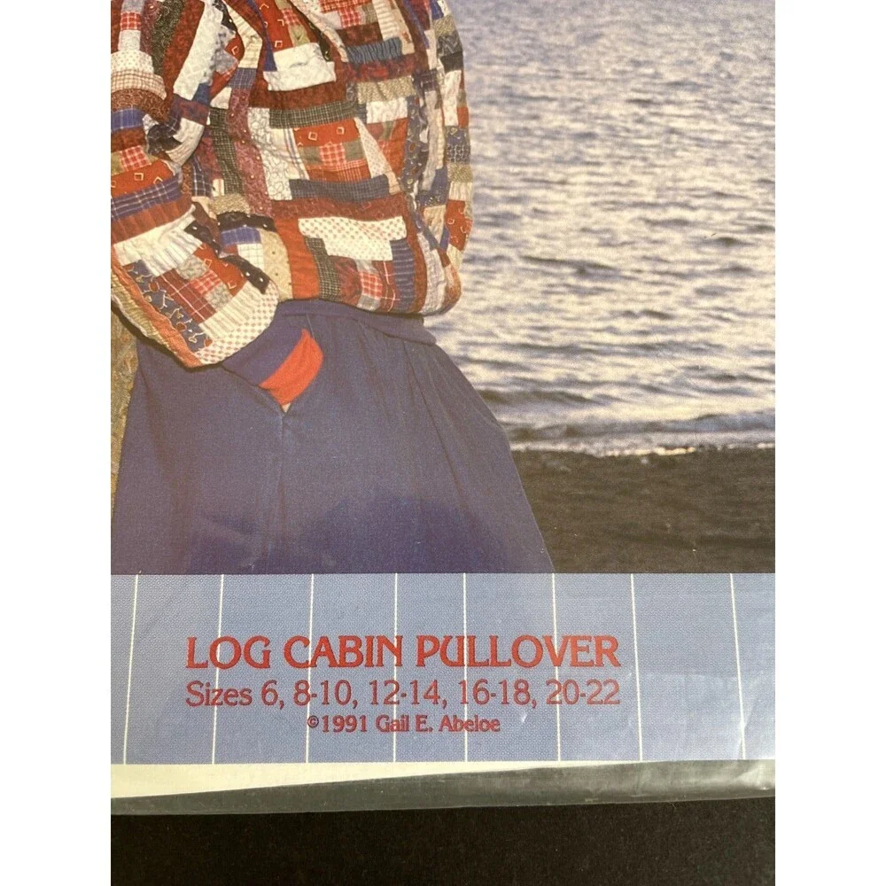 Lot of 3 BACK PORCH PRESS Sewing Patterns Various Sizes Flower House Log Cabin